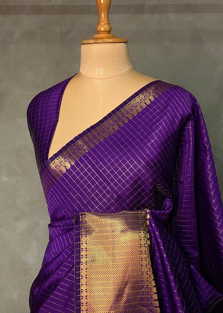 Party wear semi Kanchivaram silk Sarees